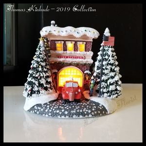 Thomas Kinkade's Festive Fire Station 2019